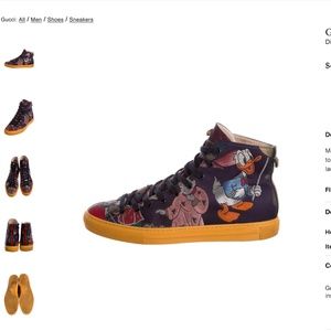GUCCI Disney Jacquard High-Top Sneakers